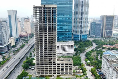 Dự án tòa nhà "Trung tâm điều hành và giao dịch thương mại Vicem". (Ảnh: Báo Công an Nhân dân)