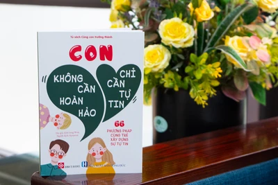 Cuốn sách “Con không cần hoàn hảo, chỉ cần tự tin”. (Ảnh: Đinh Tị Books)