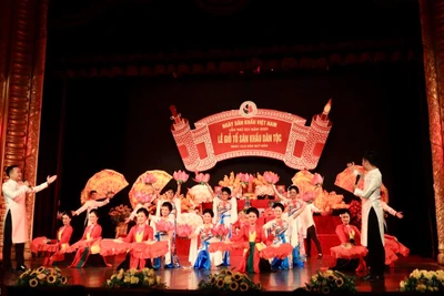 Một tiết mục biểu diễn chào mừng Ngày Sân khấu Việt Nam.