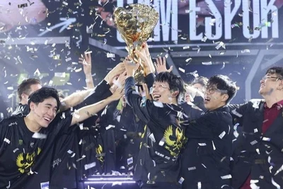 Niềm vui chiến thắng của đội tuyển GAM Esports vô địch VCS 2024. (Ảnh: Ban tổ chức) 