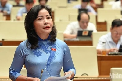 Đại biểu Nguyễn Thị Thu Nguyệt (Đoàn Đắk Lắk). (Ảnh: BÙI GIANG)