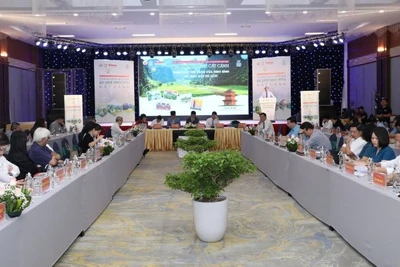 Toàn cảnh hội thảo Đưa công nghiệp văn hóa thành đòn bẩy để du lịch Ninh Bình phát triển. (Ảnh: ĐỨC PHƯƠNG)