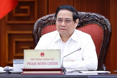 Thủ tướng Phạm Minh Chính phát biểu ý kiến kết luận cuộc họp. (Ảnh: TRẦN HẢI)