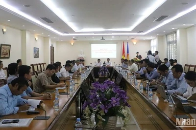 Hội nghị gặp gỡ doanh nghiệp Việt Nam tại Campuchia năm 2023. (Ảnh: Nguyễn Hiệp)