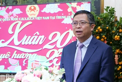 Đại sứ Phạm Thanh Bình phát biểu tại chương trình Xuân Quê hương 2025.