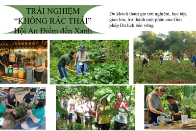 Hội An đã xây dựng được các chương trình trải nghiệm "Không rác thải" cho du khách. 