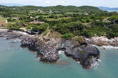 Di tích quốc gia đặc biệt thắng cảnh Gành Đá Đĩa, huyện Tuy An (Phú Yên). 