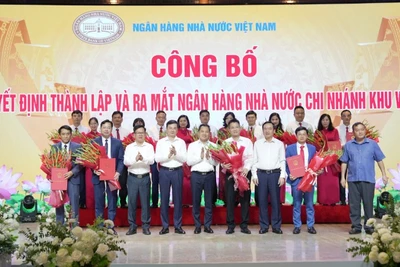 Lễ công bố quyết định thành lập và ra mắt Ngân hàng Nhà nước chi nhánh Khu vực III.