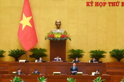 Bộ trưởng Công thương Nguyễn Hồng Diên trả lời chất vấn của các đại biểu Quốc hội.