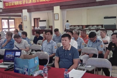 Các học viên tham gia tập huấn nghiệp vụ ứng phó sự cố tràn dầu năm 2024.