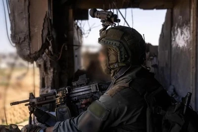 Binh sĩ Israel tham gia chiến dịch quân sự ở miền nam Dải Gaza ngày 6/5/2025. (Nguồn: THX/TTXVN)