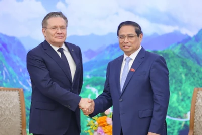 Thủ tướng Phạm Minh Chính tiếp ông A.E.Likhachev, Tổng Giám đốc Tập đoàn Năng lượng Nguyên tử Quốc gia Liên bang Nga (Rosatom).