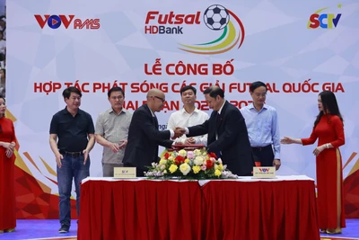 Ban tổ chức công bố thoả thuận hợp tác kéo dài 5 năm của Giải futsal vô địch quốc gia.