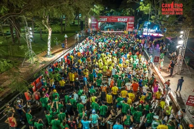 Điểm xuất phát Giải Marathon quốc tế di sản Cần Thơ mùa giải 2022. (Ảnh: CMHR)