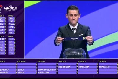 Lá phiếu bốc thăm của đội tuyển Việt Nam. 