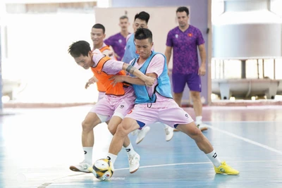 Đội tuyển futsal Việt Nam lên đường sang Thái Lan vào ngày 14/4 để tham dự Vòng chung kết futsal châu Á 2024. (Ảnh: VFF)