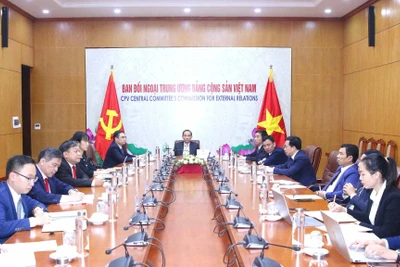 Trưởng ban Đối ngoại Trung ương Lê Hoài Trung tham dự Hội nghị. (Ảnh: TTXVN) 