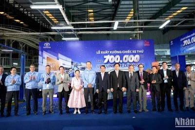Lễ xuất xưởng chiếc xe thứ 700.000 của Toyota Việt Nam.