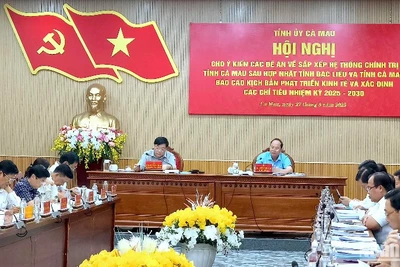 Tỉnh ủy Cà Mau tổ chức hội nghị lấy ý kiến liên quan nhiều đề án sắp xếp và triển khai làm đường cao tốc về Đất Mũi.