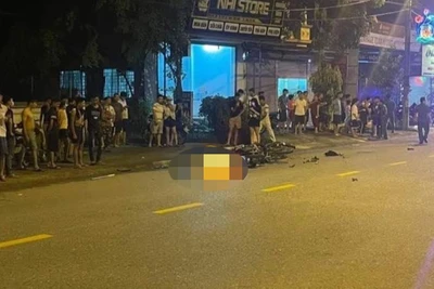 Hiện trường vụ tai nạn. (Ảnh: Ban An toàn giao thông tỉnh Vĩnh Phúc)