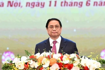 Thủ tướng Chính phủ Phạm Minh Chính phát biểu tại hội nghị. (Ảnh: TRẦN HẢI)