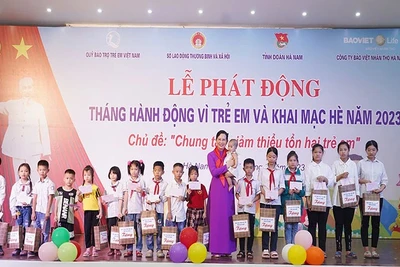 Phát động Tháng hành động vì trẻ em năm 2023 tại Hà Nam. Ảnh: ĐÀO PHƯƠNG
