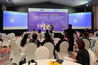 Toàn cảnh hội thảo Đầu tư và Kinh tế chăm sóc: Giải pháp thúc đẩy bình đẳng giới và tăng trưởng bền vững.