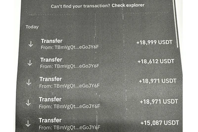 Các giao dịch mà đối tượng lừa chuyển tiền điện tử cho anh P.