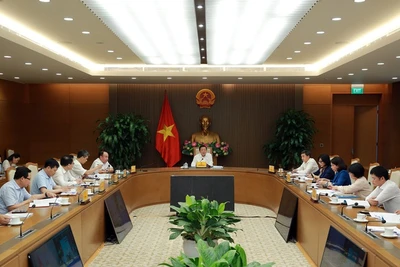  Phó Thủ tướng Trần Hồng chủ trì cuộc họp để nghe Bộ Y tế báo cáo dự thảo Đề án tổng thể sắp xếp lại bệnh viện trực thuộc Bộ Y tế. Ảnh: VGP