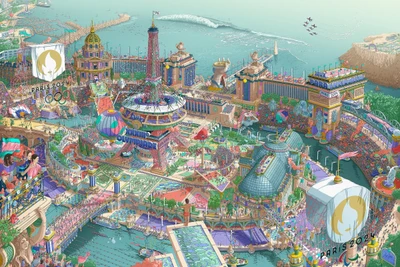 Poster chính thức của Thế vận hội Paris 2024. 