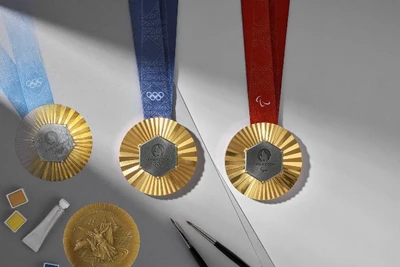 Huy chương Thế vận hội Paris 2024 ra mắt thiết kế chính thức. (Ảnh: Paris2024)