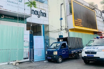 Cuộc cưỡng chế thực hiện quyết định thu hồi đất tại Công ty cổ phần May Hai diễn ra nhanh, gọn, an toàn.