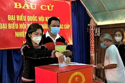 Ảnh minh họa: Đồng bào dân tộc thiểu số ở Đắk Lắk thực hiện quyền cử tri. (Ảnh: CÔNG LÝ)