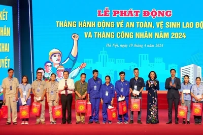 Lễ phát động Tháng Hành động về An toàn, vệ sinh lao động và Tháng Công nhân năm 2024. (Ảnh minh họa)