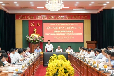 Hội nghị bước 1, Ban Thường vụ Tỉnh ủy hai tỉnh Thái Nguyên và Bắc Kạn thống nhất phương án nhân sự hai tỉnh để trình Trung ương.