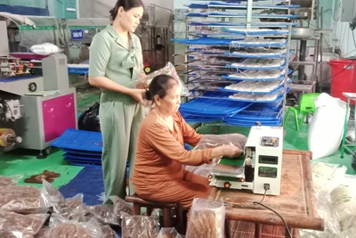 Từ gạo bao thai Định Hóa, Hợp tác xã Tâm Trà Thái sản xuất ra bún khô, phở khô được người tiêu dùng ưa chuộng.