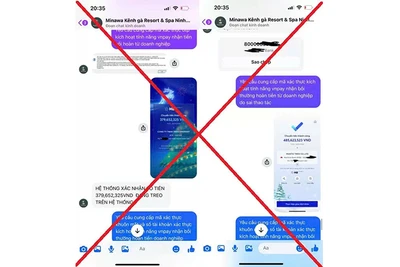 Các đối tượng tạo các trang mạng giả khu Minawa Kênh Gà resort & spa Ninh Bình để lừa đảo khách hàng. (Ảnh: Bạn đọc cung cấp)