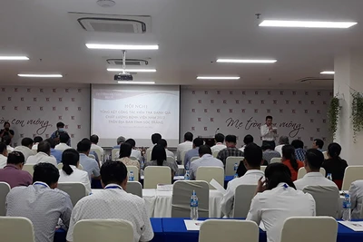 Quang cảnh hội nghị Tổng kết và đánh giá chất lượng bệnh viện năm 2022 tỉnh Sóc Trăng.