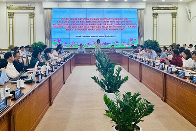 Toàn cảnh buổi làm việc.