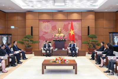 Quang cảnh buổi tiếp tại Nhà Quốc hội. (Ảnh: DUY LINH)