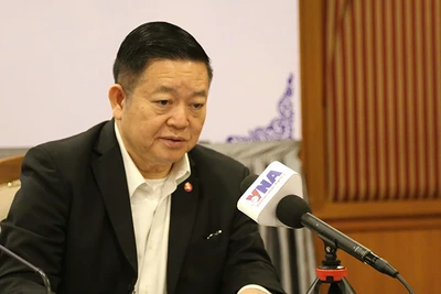 Tổng Thư ký ASEAN Kao Kim Hourn trả lời phỏng vấn TTXVN. (Ảnh: Quang Anh/TTXVN)