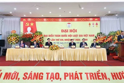 Đoàn Chủ tịch điều hành đại hội. (Ảnh: TXVN)