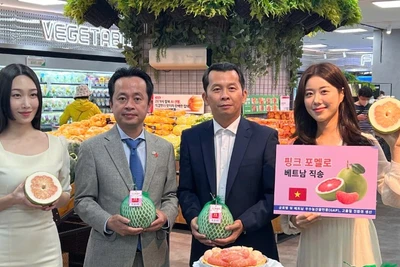 Buổi lễ ra mắt sản phẩm diễn ra tại Lotte Mart Jamsil. 