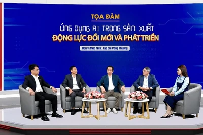 Tọa đàm “Ứng dụng AI trong sản xuất: Động lực đổi mới và phát triển”. (Ảnh: KIM DUNG) 