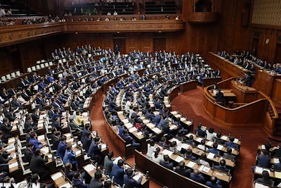 Toàn cảnh một phiên họp Quốc hội Nhật Bản ở Tokyo. (Ảnh: Kyodo/TTXVN)