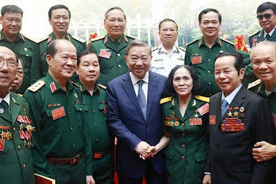 Tổng Bí thư Tô Lâm và các đại biểu. (Ảnh: TTXVN)