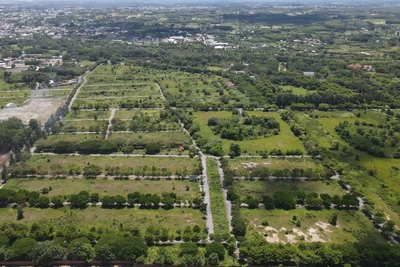 Một góc Dự án khu dân cư Giang Điền.