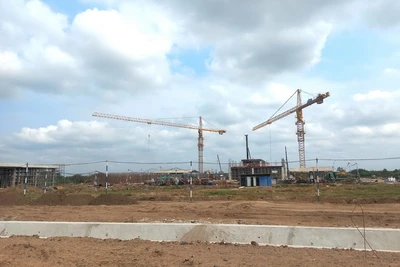 Công ty trách nhiệm hữu hạn Kingfa Science & Technology (Việt Nam) xây dựng công trình trong Khu công nghiệp Công nghệ cao Long Thành.