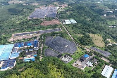 Khu xử lý chất thải Quang Trung đang tiếp nhận, xử lý rác sinh hoạt cho 8/11 huyện, thành phố của tỉnh Đồng Nai.