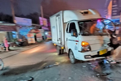 Hiện trường vụ tai nạn.